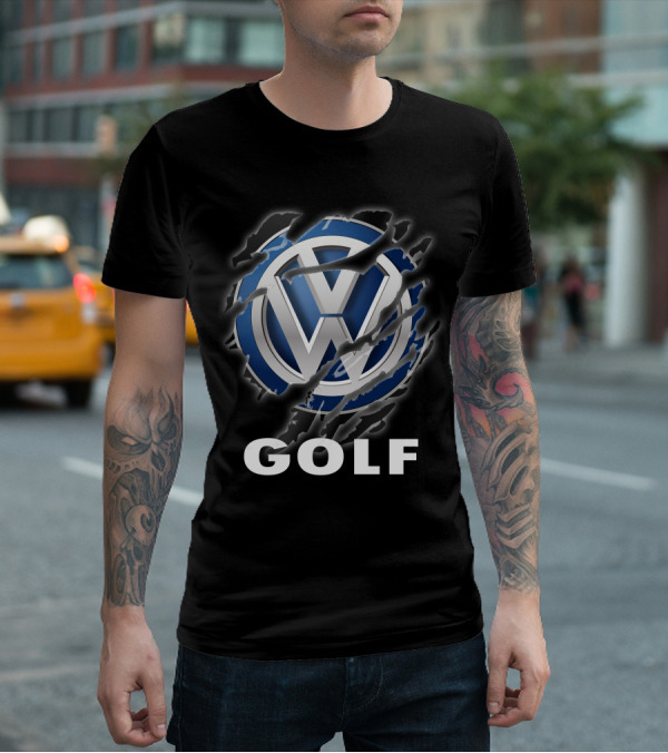 Volkswagen Golf Logo With Claw Marks T-Shirt