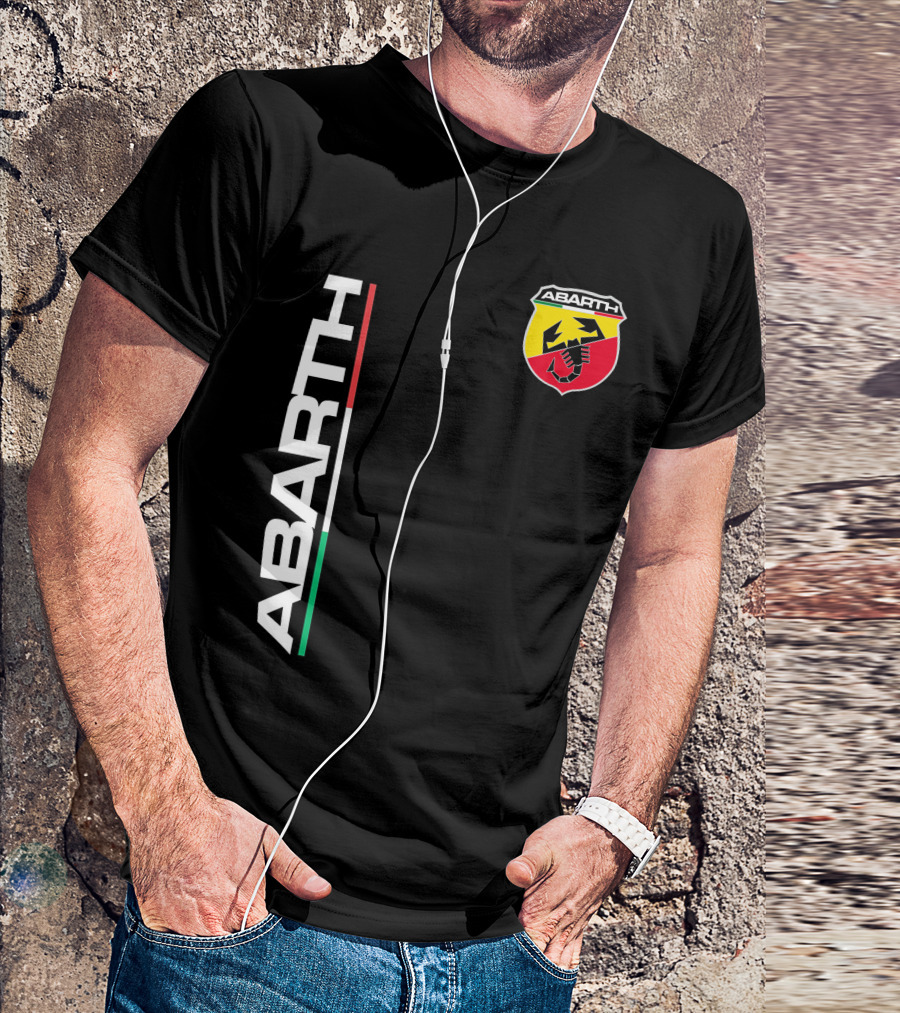 Abarth Logo With Italian Flag Colors And Scorpion T-Shirt