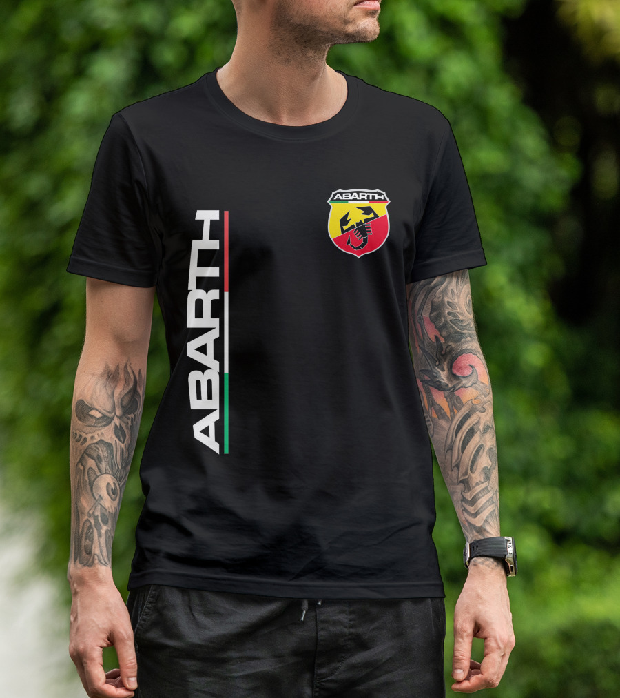 Abarth Logo With Italian Flag Colors And Scorpion T-Shirt