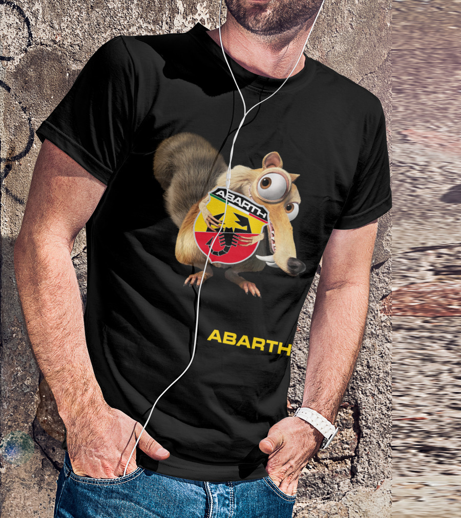 Abarth Ice Age Scrat Holding Scorpion T-Shirt
