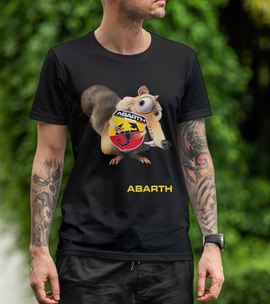 Abarth Ice Age Scrat Holding Scorpion T-Shirt