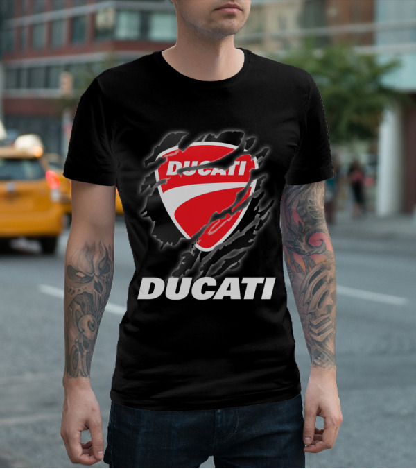 Ducati Logo Red Shield Moto Enthusiast T-Shirt