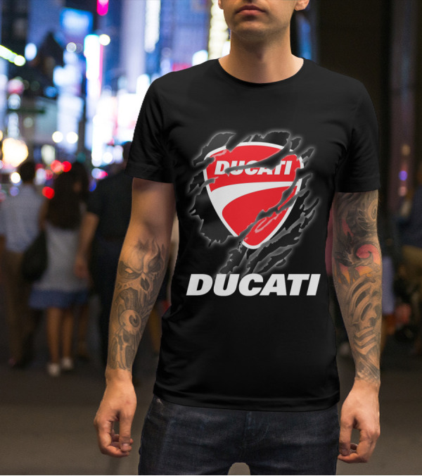 Ducati Logo Red Shield Moto Enthusiast T-Shirt