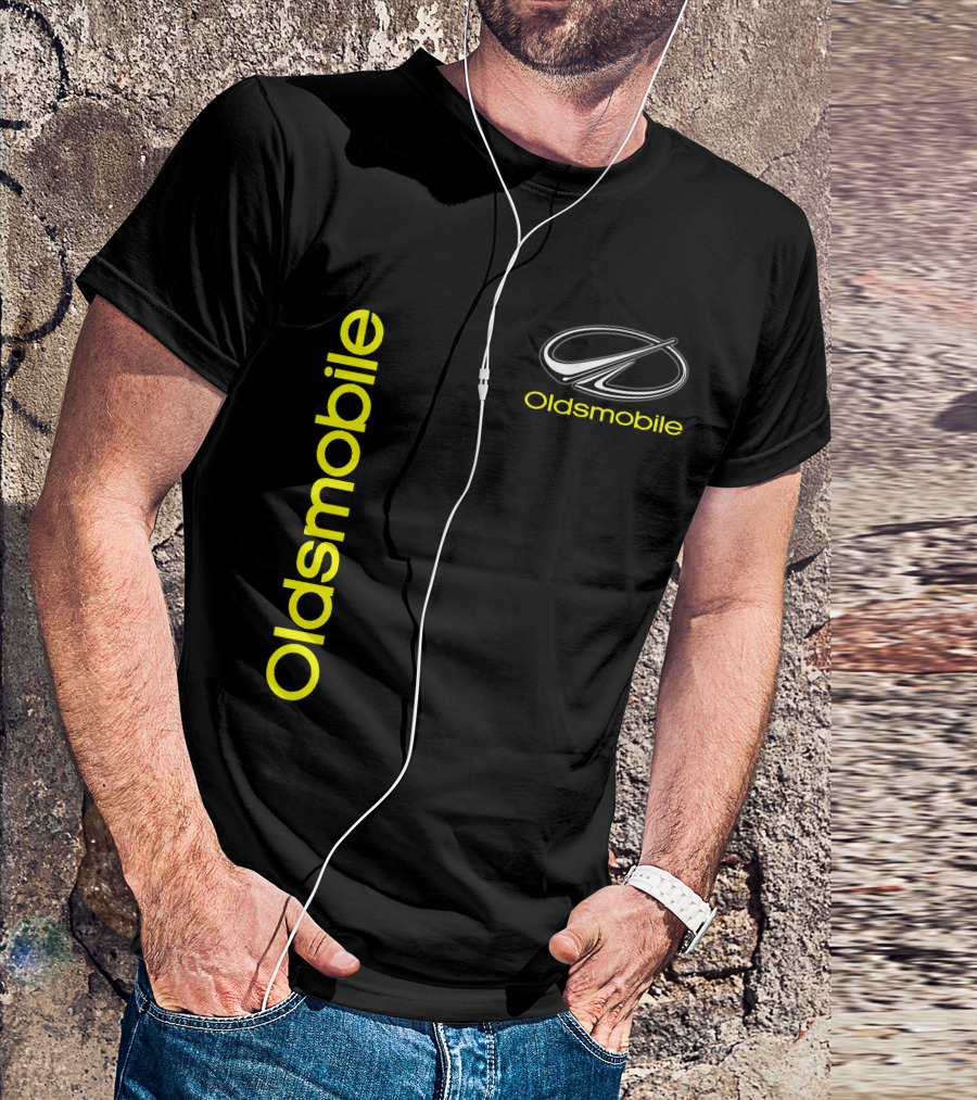 Oldsmobile Vertical Yellow Text And Classic T-Shirt