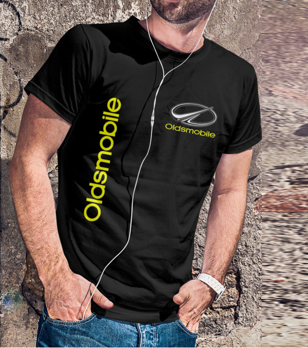 Oldsmobile Vertical Yellow Text And Classic T-Shirt