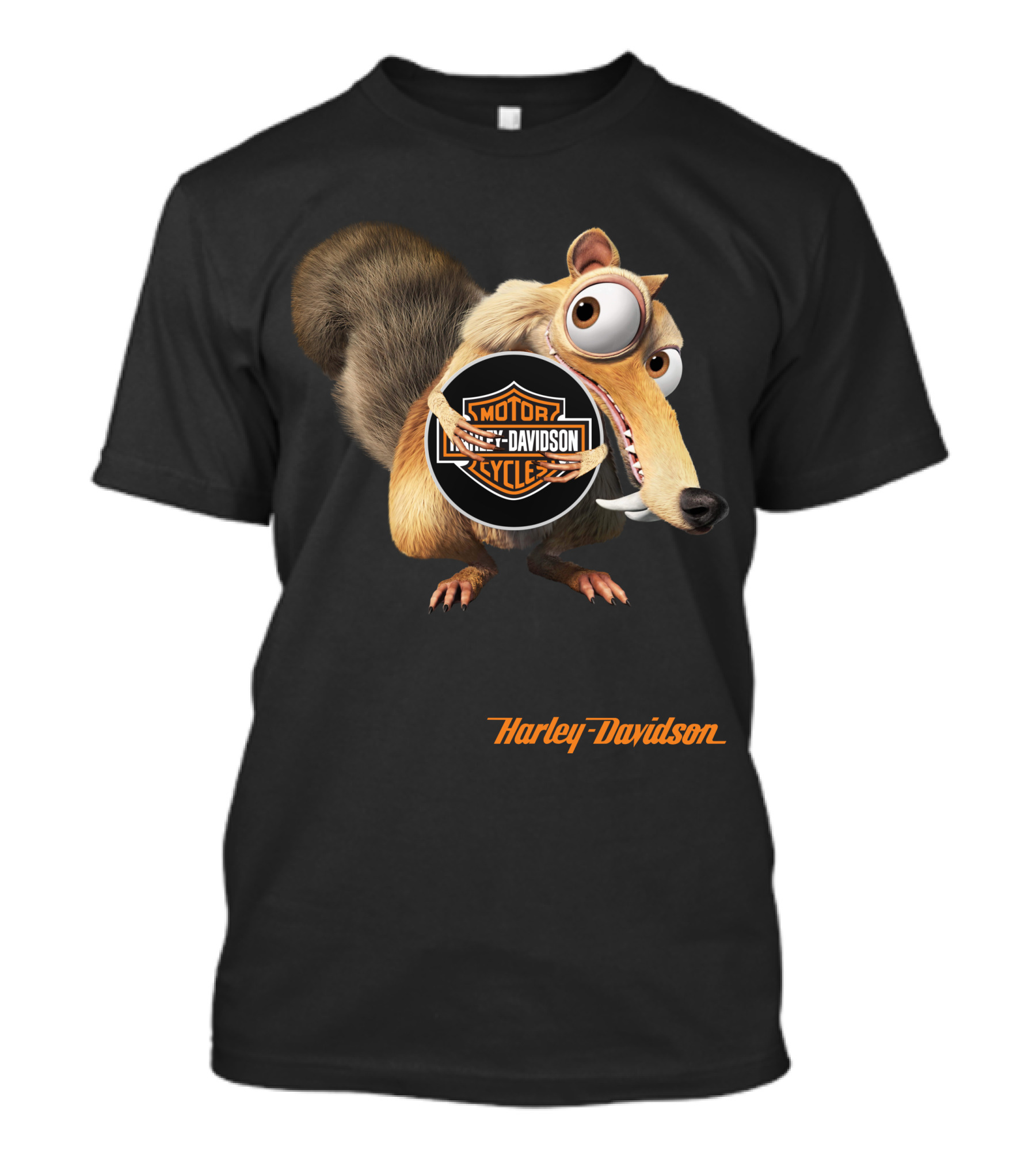 Harley Davidson Motorcycles Ice Age Scrat Holding T-Shirt