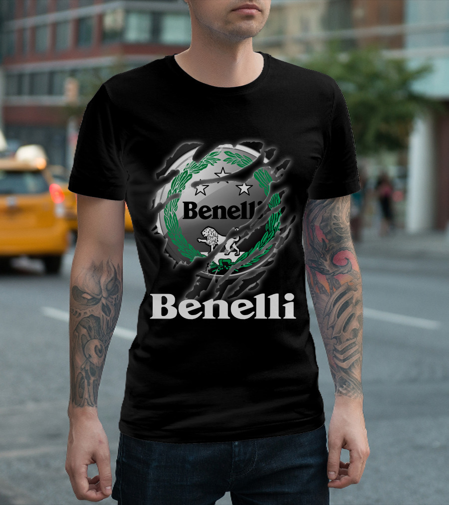 Benelli Logo With Stars And Lion T-Shirt