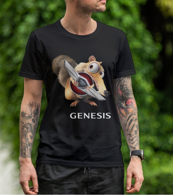 Ice Age Scrat Holding Genesis Car T-Shirt