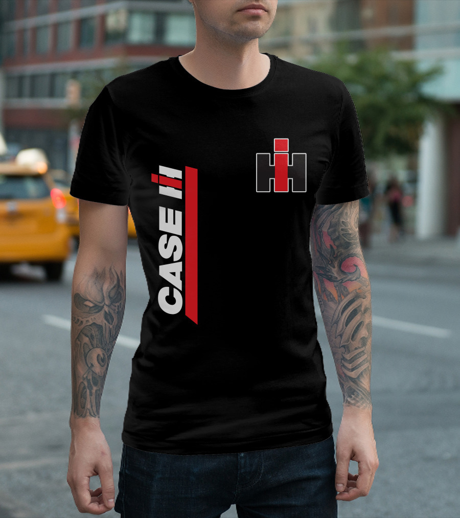Case Ih Tractor Logo Black And Red T-Shirt