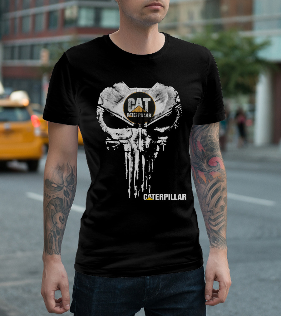 Cat Caterpillar Skull T-Shirt