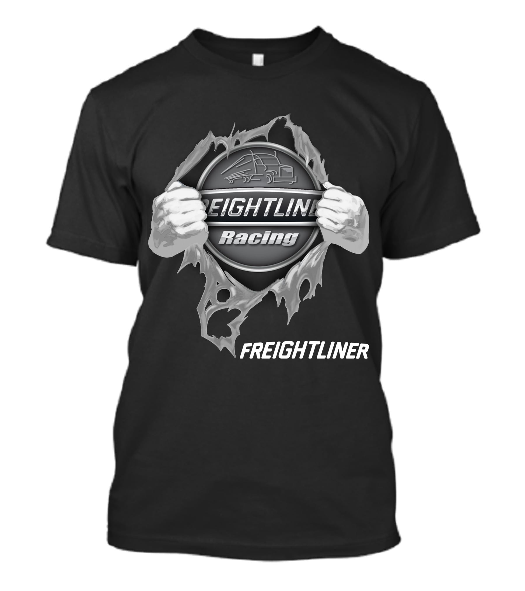 Freightliner Racing Power Symbol With Hands And Truck T-Shirt