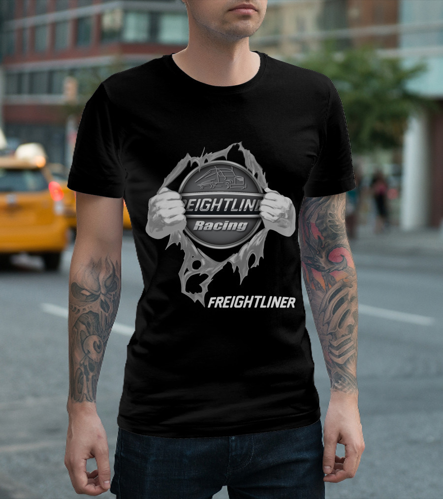 Freightliner Racing Power Symbol With Hands And Truck T-Shirt