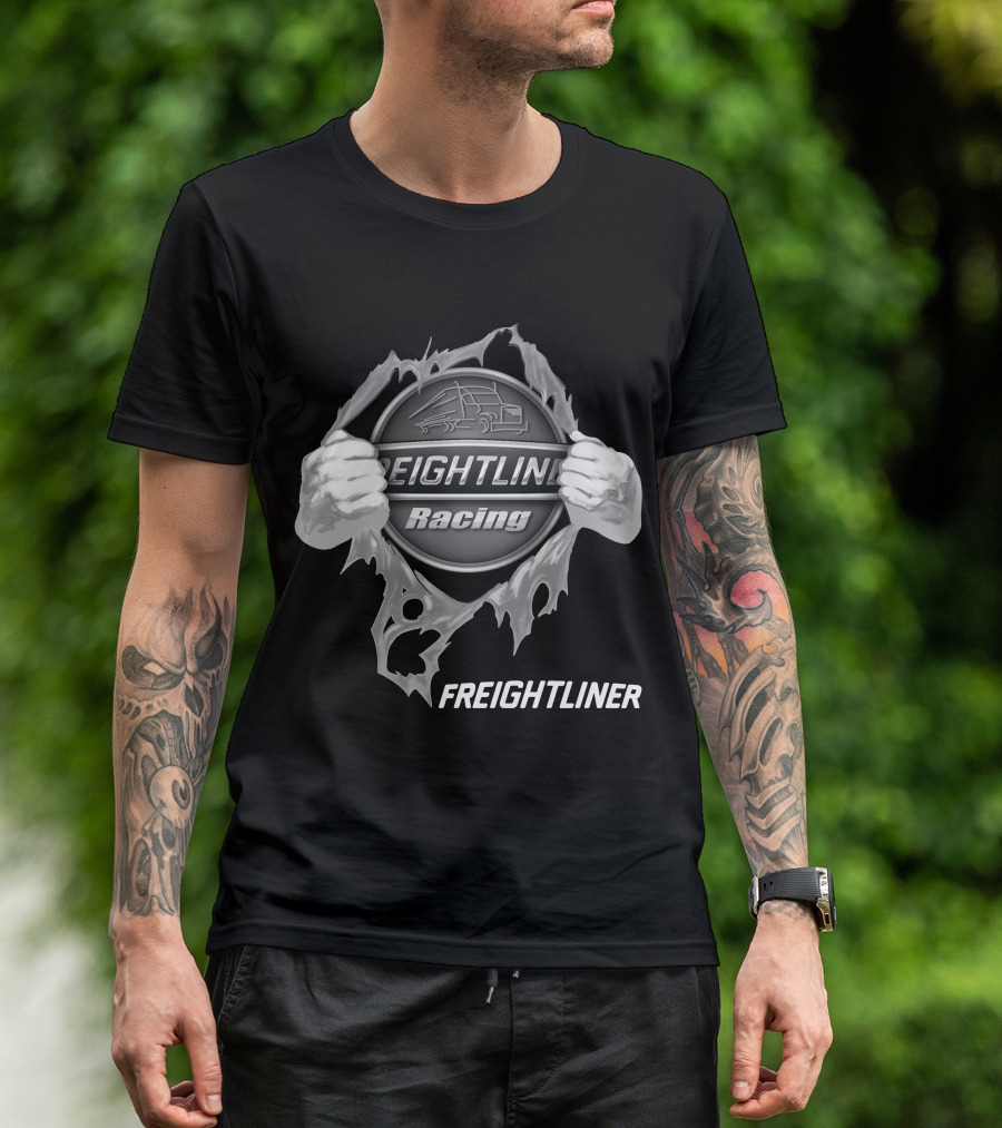 Freightliner Racing Power Symbol With Hands And Truck T-Shirt