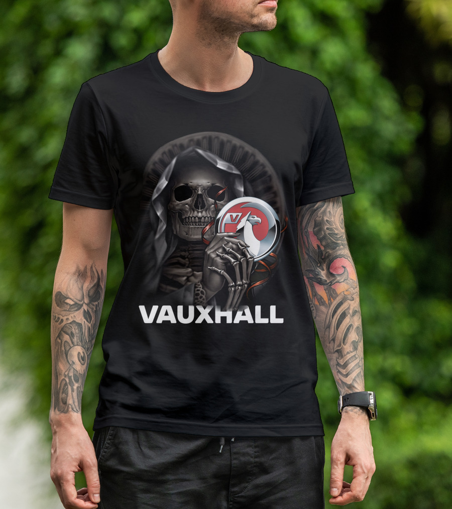 Vauxhall Grim Reaper Holding Badge T-Shirt