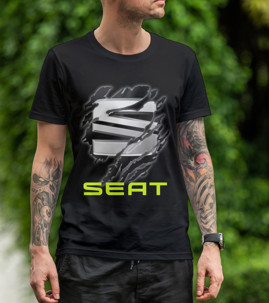 Seat Logo Metallic Claw Marks T-Shirt