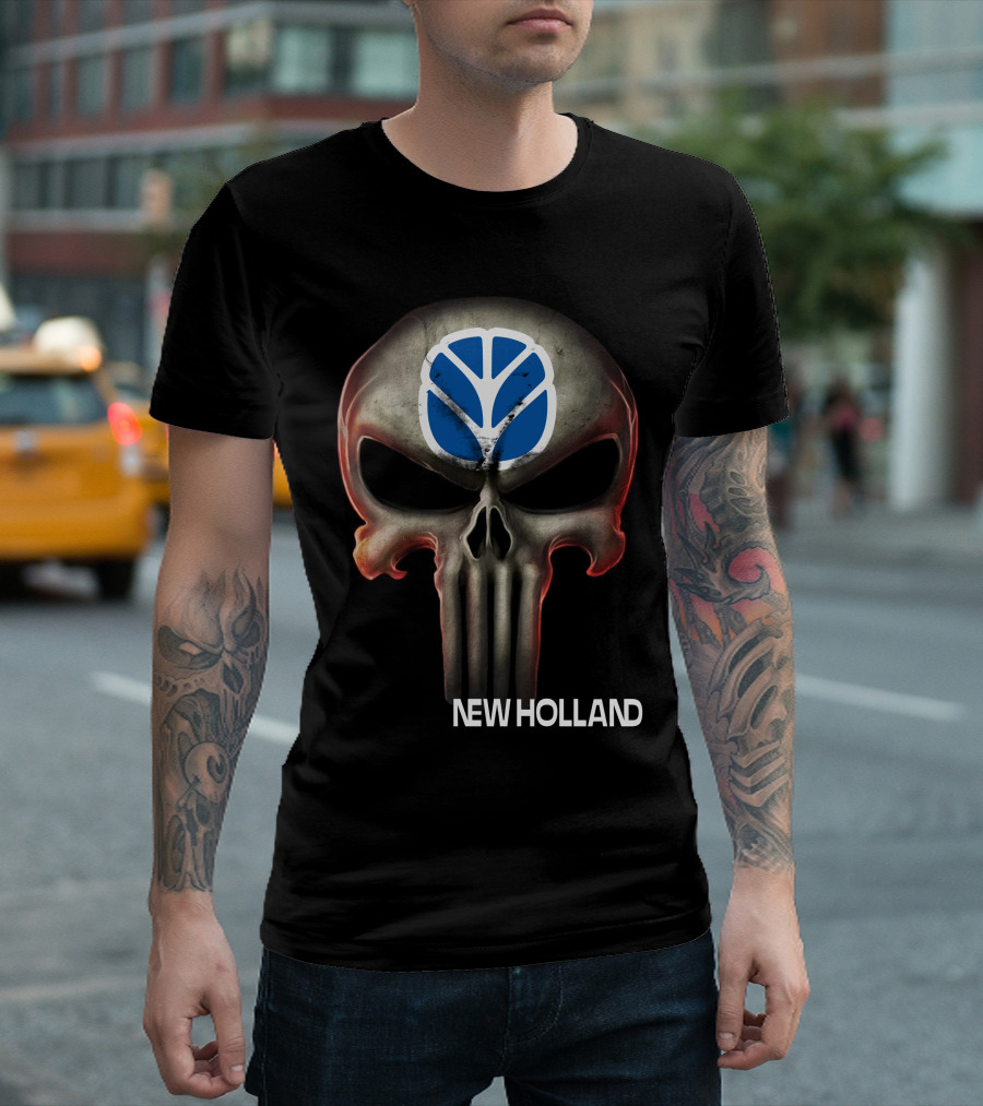 New Holland Punisher Skull T-Shirt