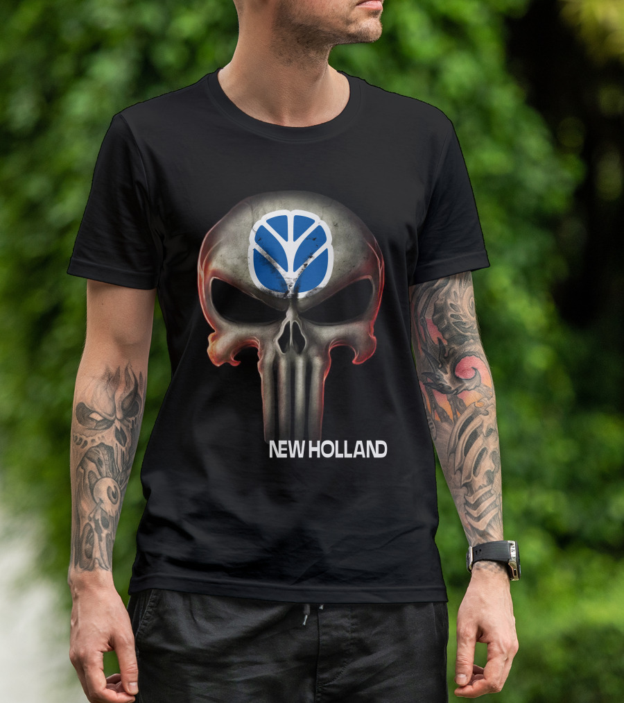 New Holland Punisher Skull T-Shirt