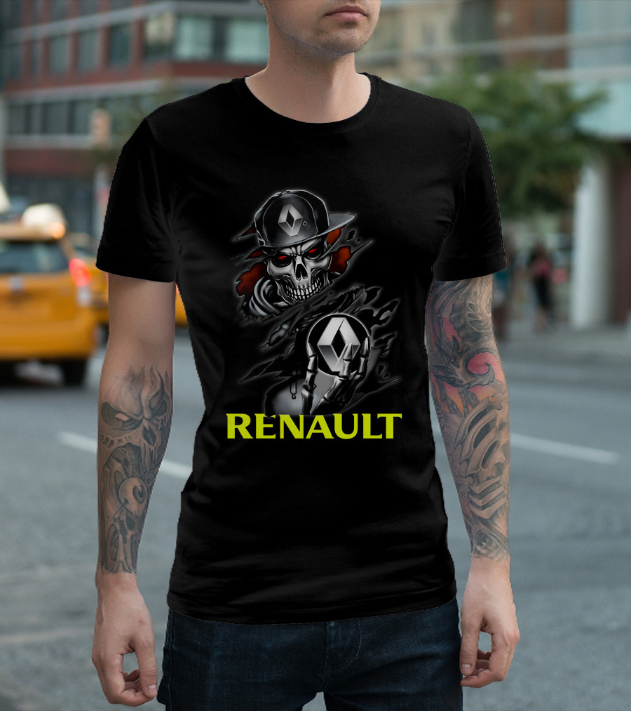 Renault Skull Logo Urban Streetwear T-Shirt