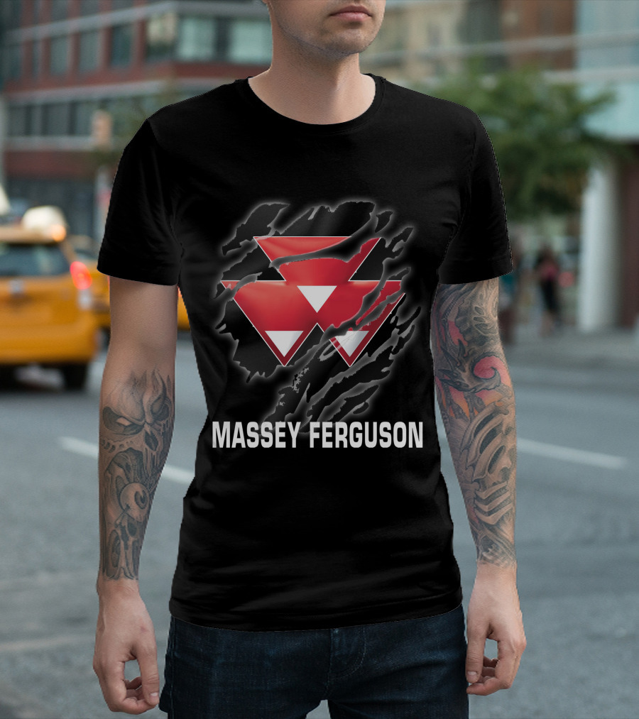 Massey Ferguson Logo Scratch Effect T-Shirt