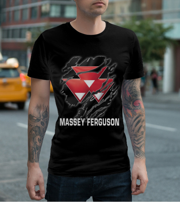 Massey Ferguson Logo Scratch Effect T-Shirt