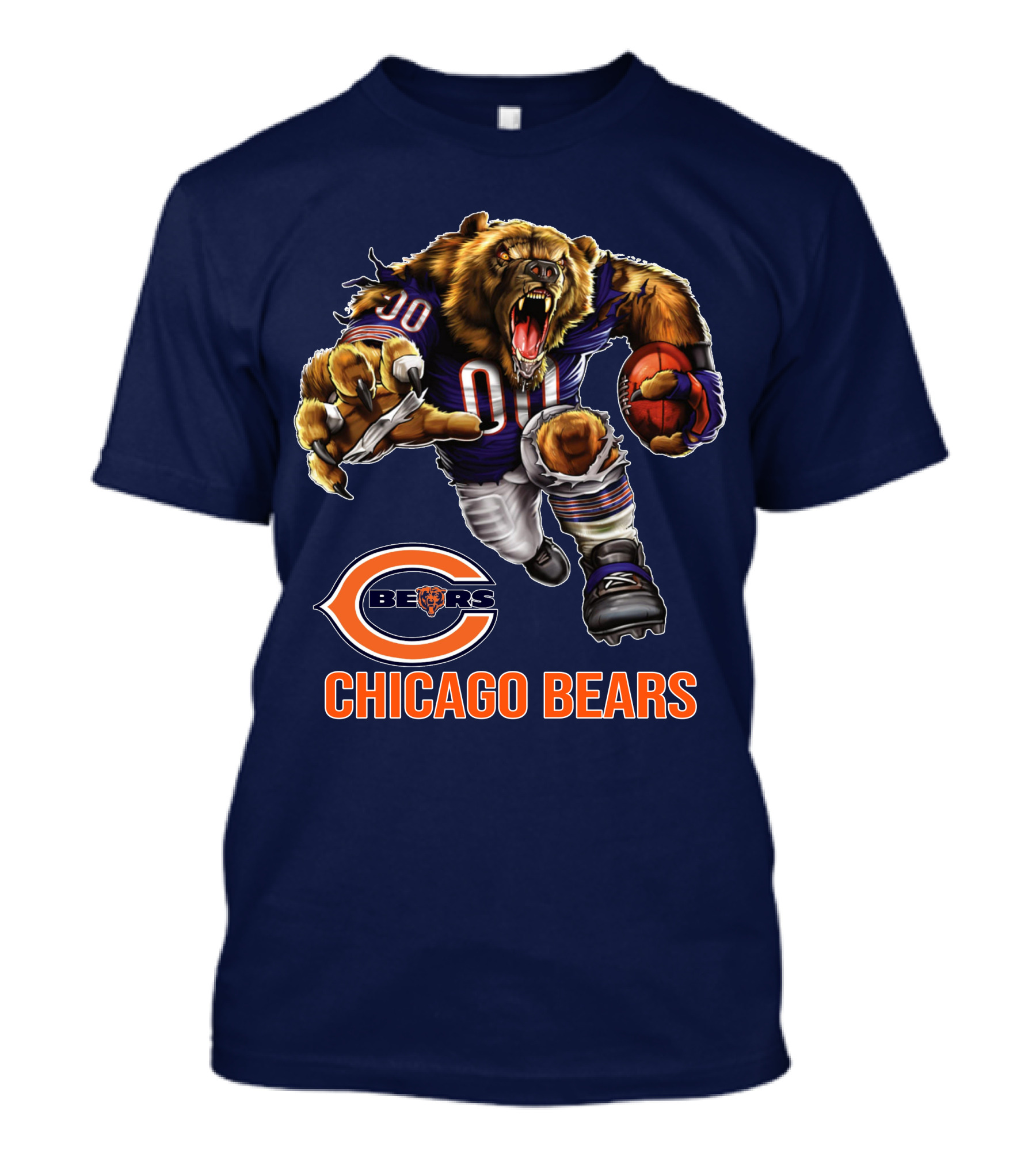 Chicago Bears 00 Roaring Football Beast T-Shirt