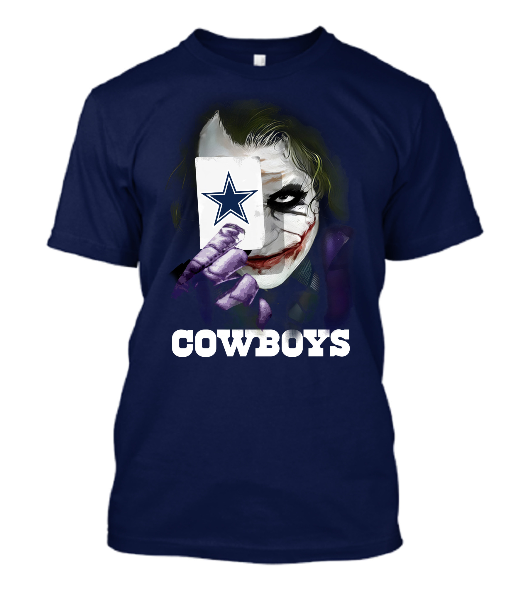 Cowboys Joker Face Playing Card Star Symbol T-Shirt