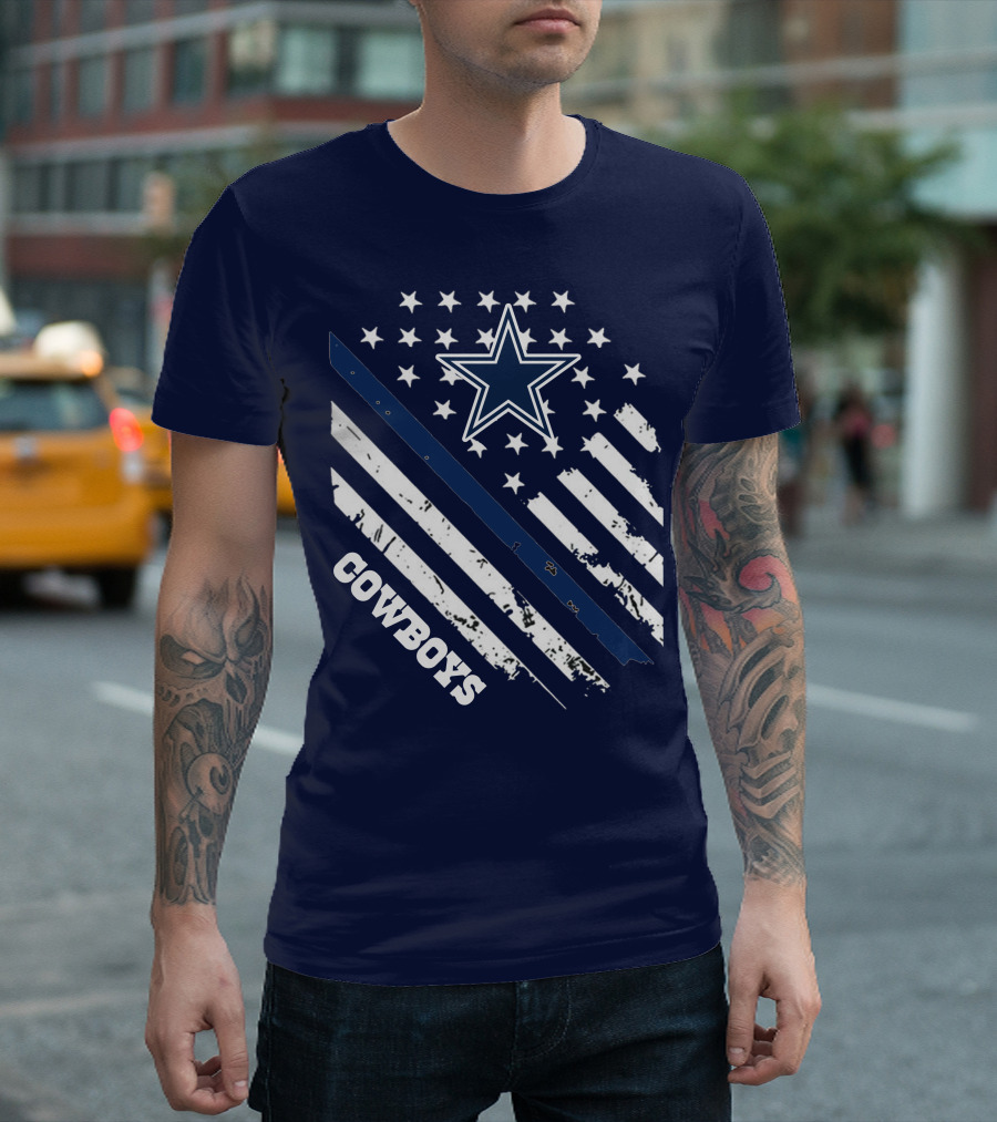 Cowboys Star And Stripes Vintage Americana T-Shirt
