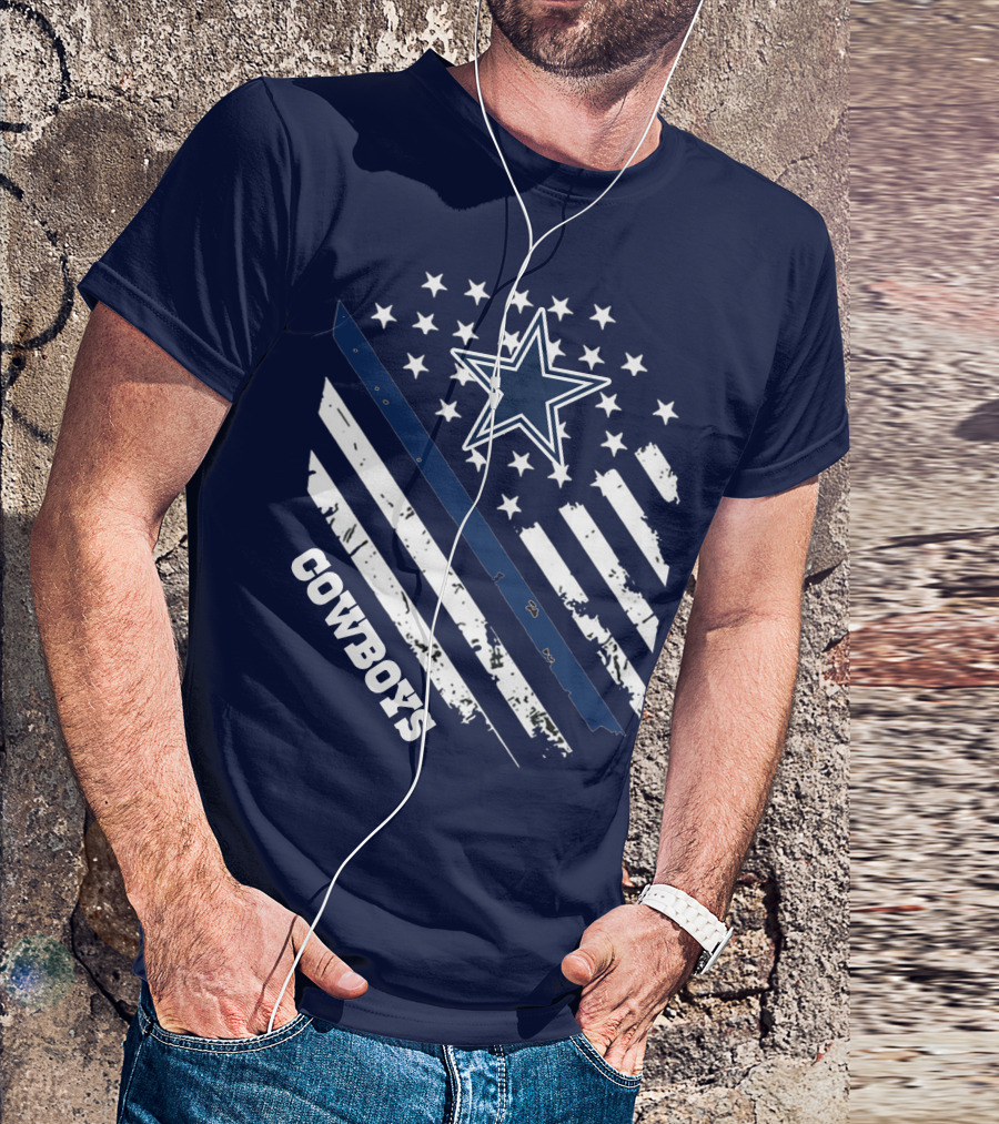 Cowboys Star And Stripes Vintage Americana T-Shirt