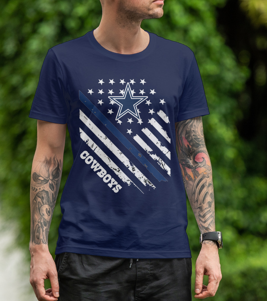 Cowboys Star And Stripes Vintage Americana T-Shirt