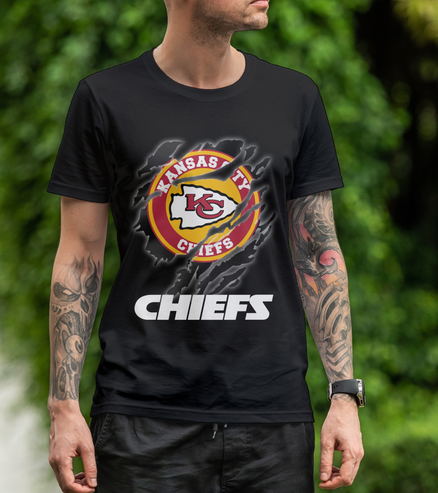 Kansas City Chiefs 08 Chiefs Logo Claw Marks T-Shirt