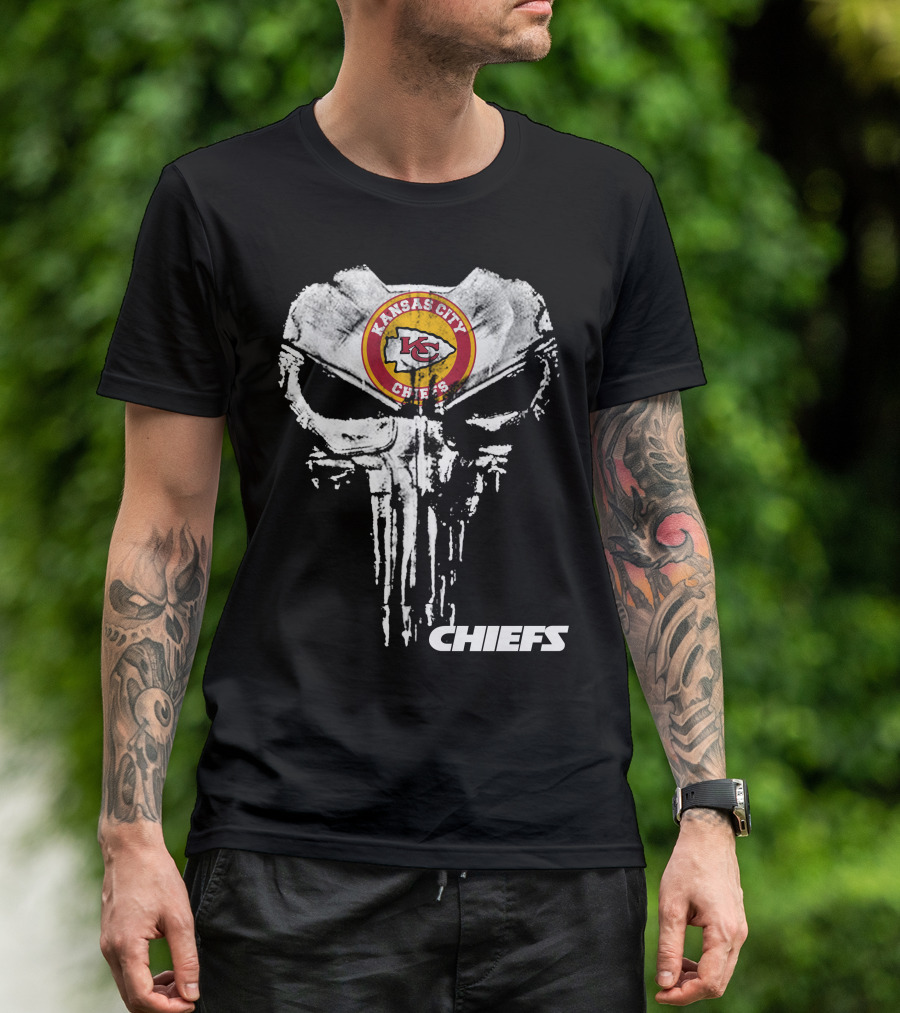 Kansas City Chiefs Skull Logo Fusion Chiefs T-Shirt