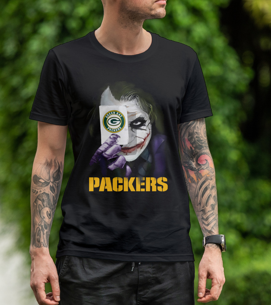 Green Bay Packers Joker Playing Card T-Shirt