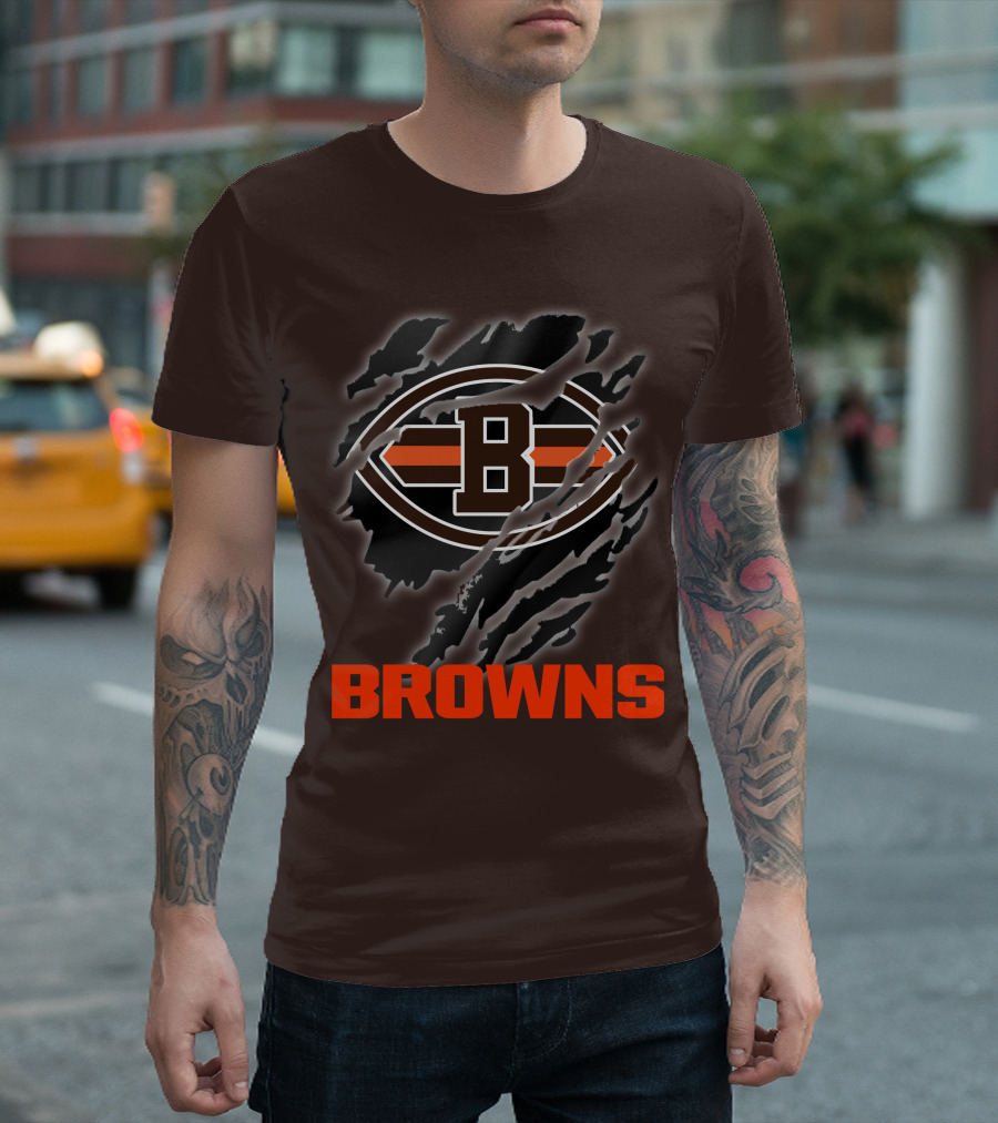 Browns 07 Football Claw Mark T-Shirt