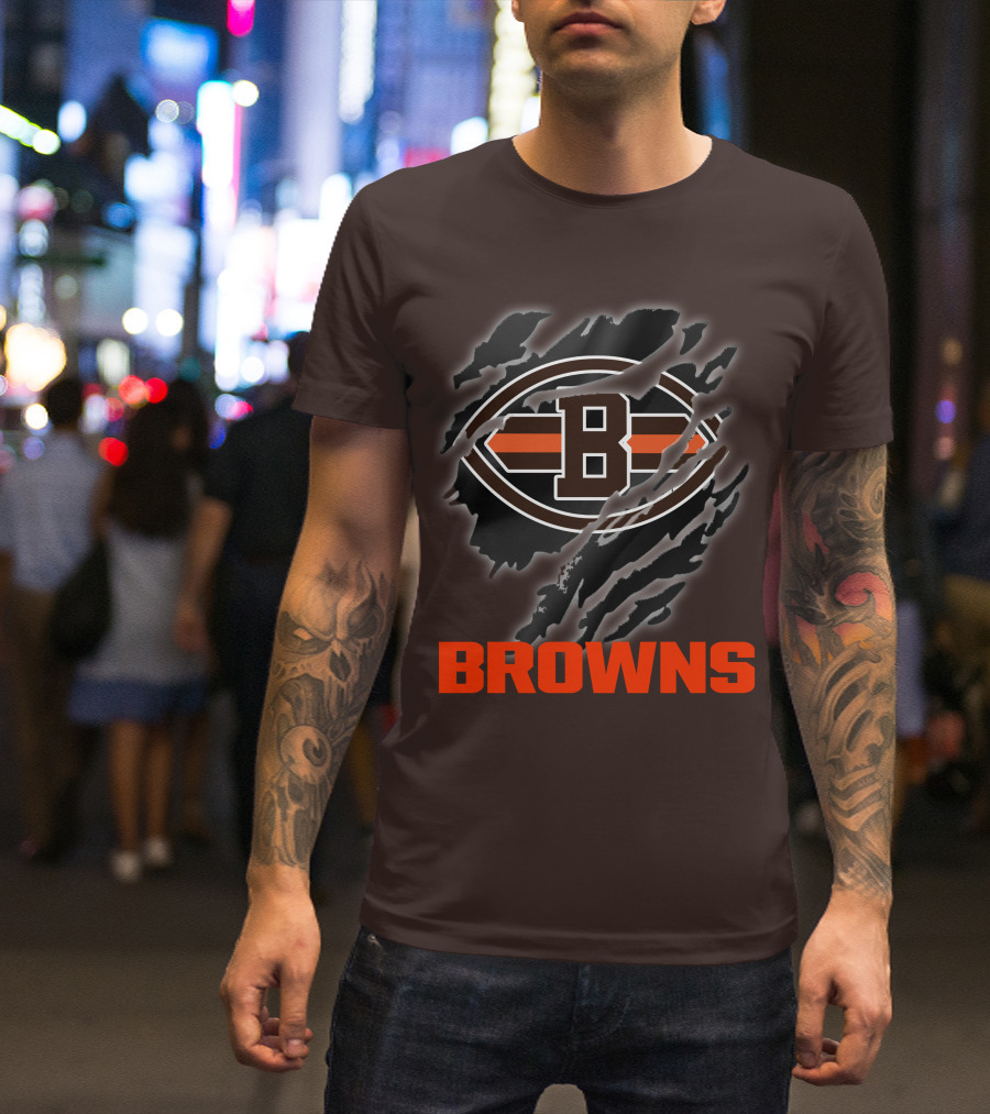 Browns 07 Football Claw Mark T-Shirt