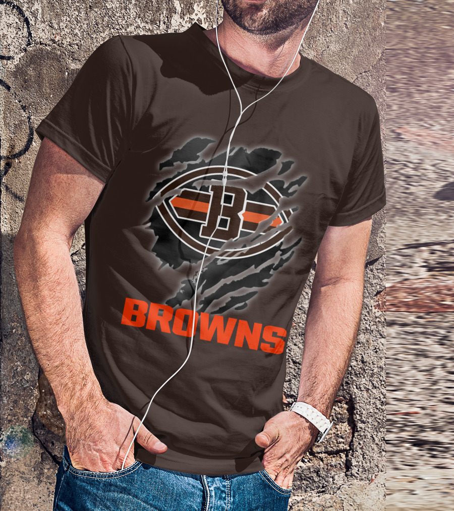 Browns 07 Football Claw Mark T-Shirt