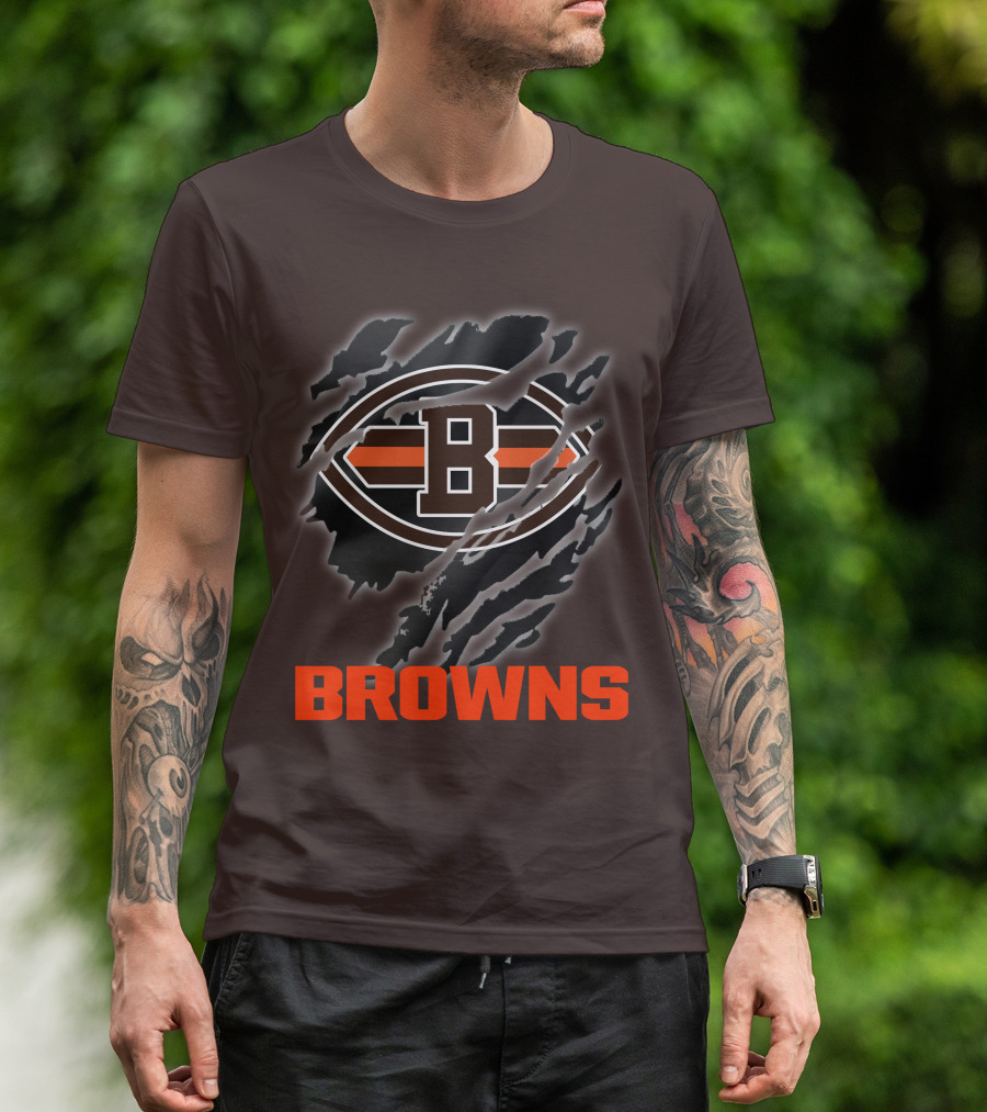 Browns 07 Football Claw Mark T-Shirt