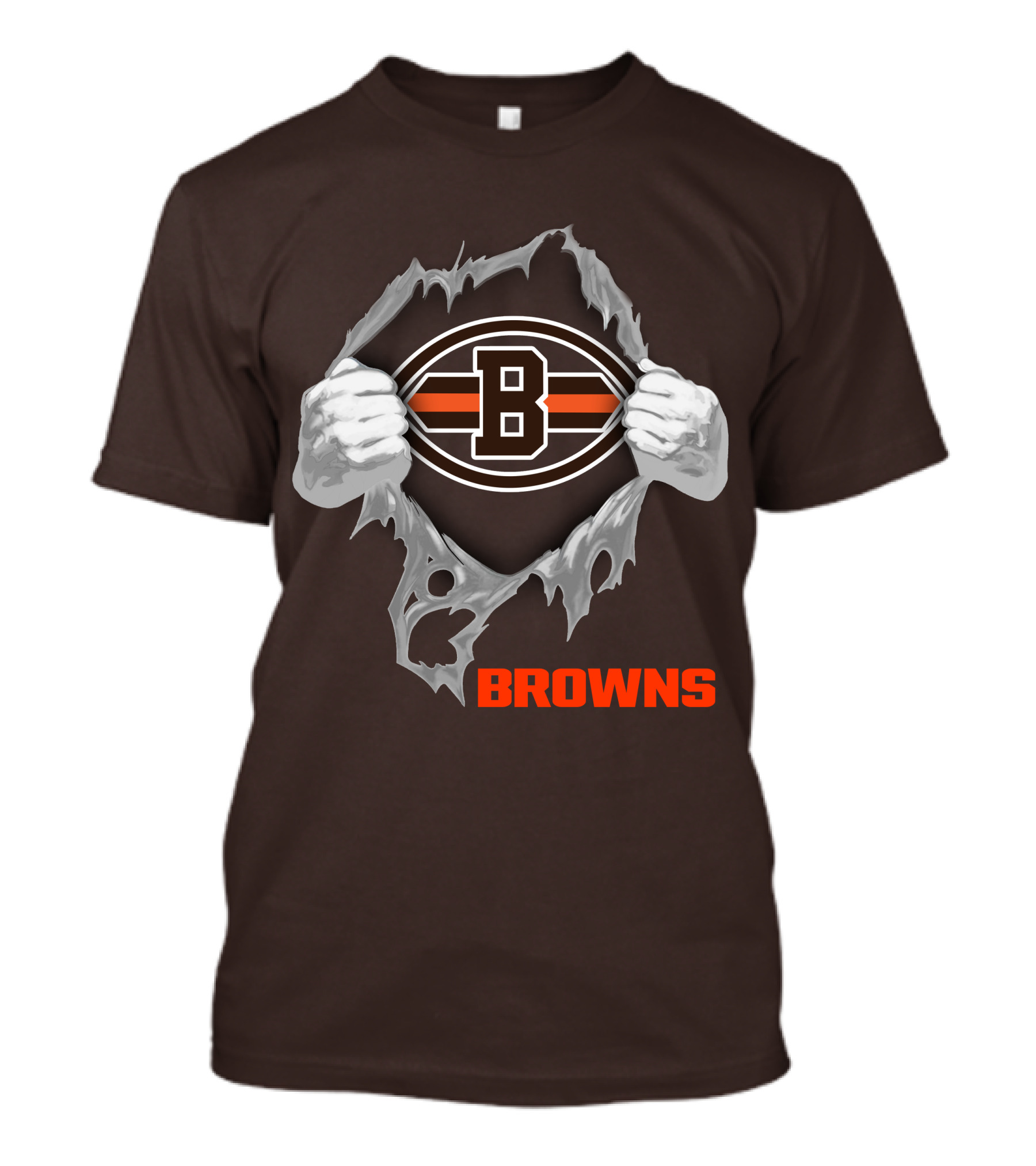 Browns 08 Football Jersey Hands Peeling Effect With B T-Shirt