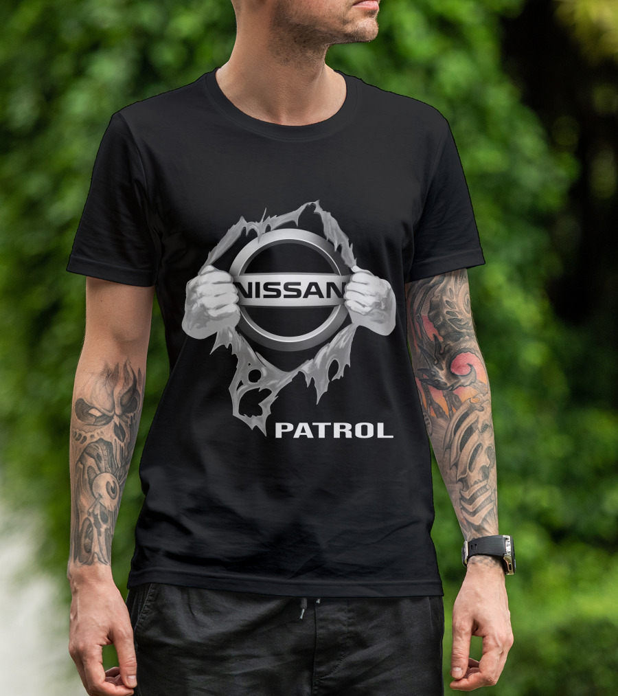 Nissan Patrol Logo Tearing Through T-Shirt