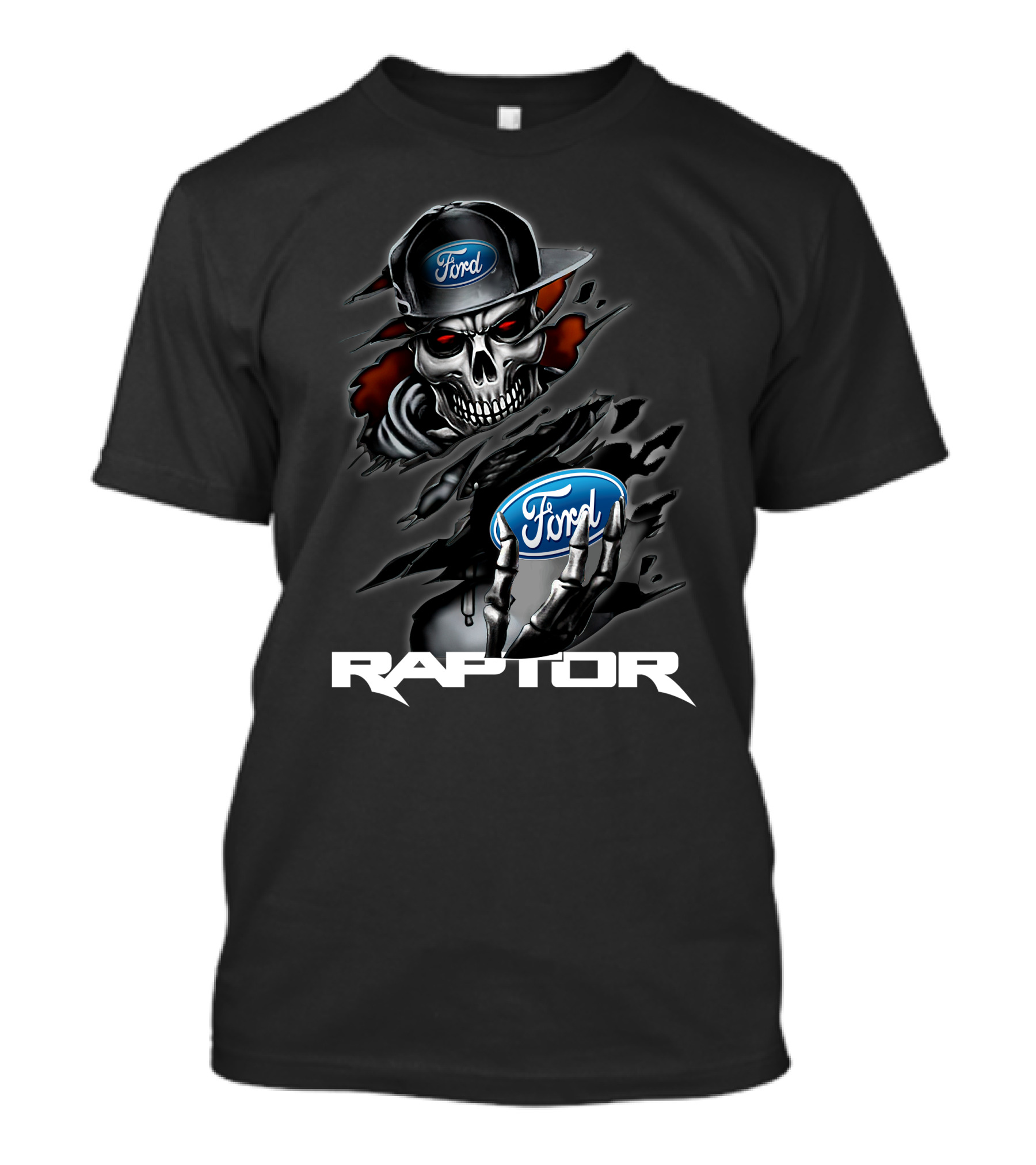 Ford Raptor 01 Skeleton Holding T-Shirt