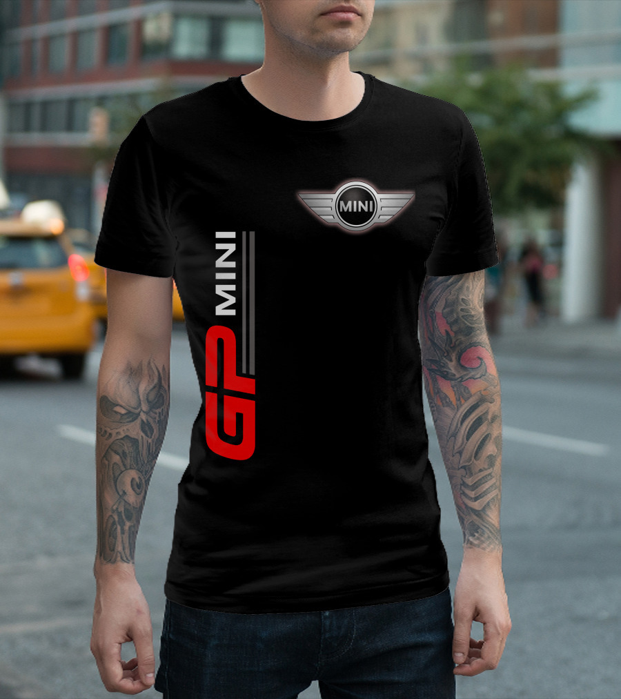 Mini Gp Wing Badge Red Vertical Line T-Shirt