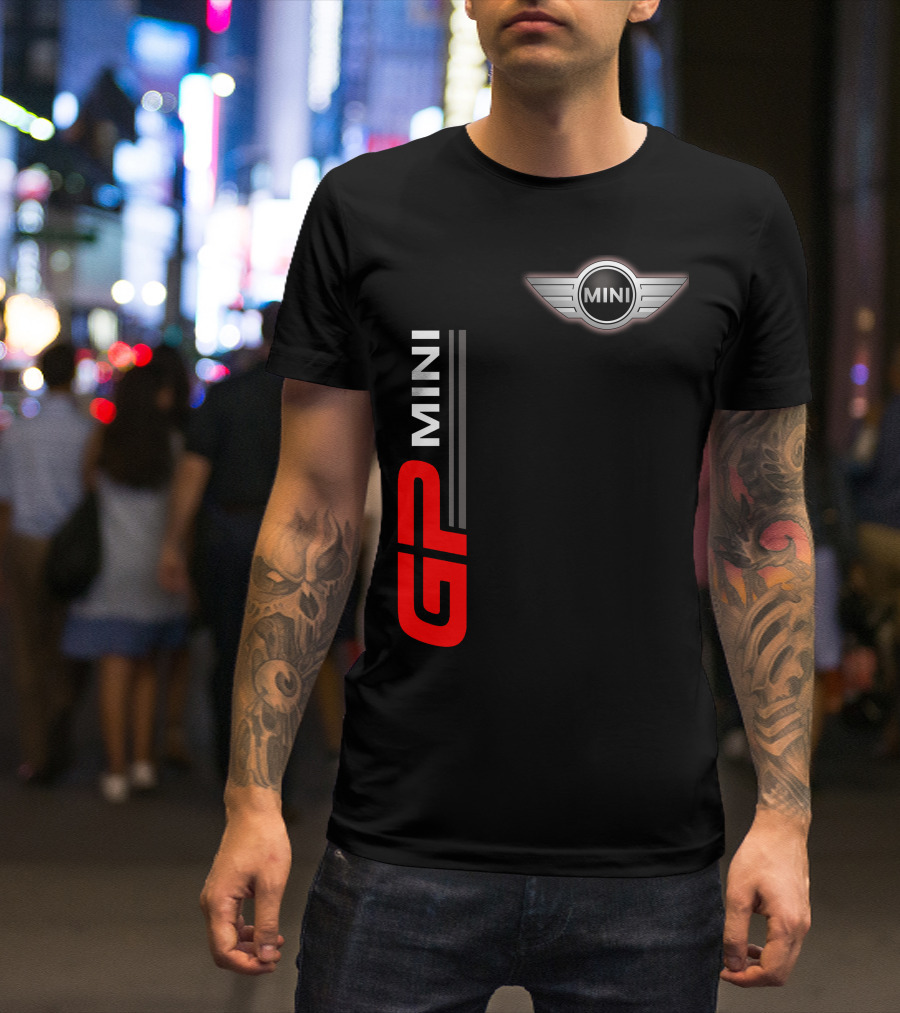 Mini Gp Wing Badge Red Vertical Line T-Shirt