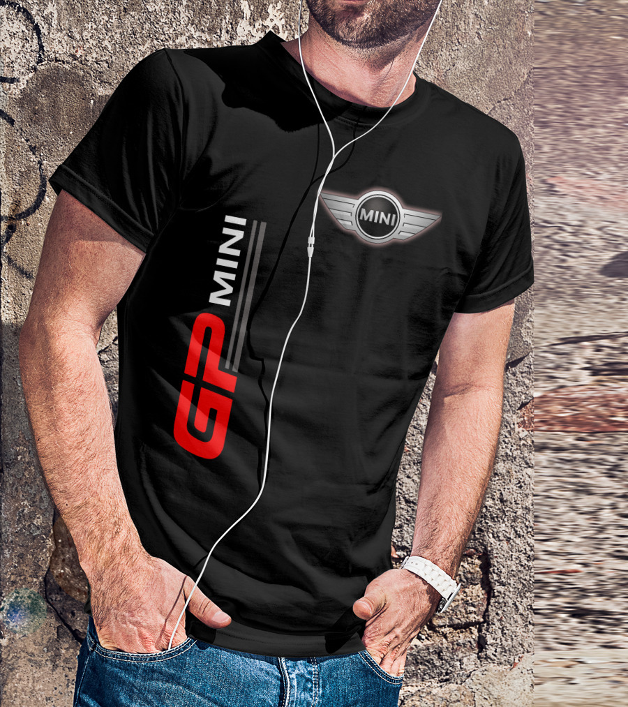 Mini Gp Wing Badge Red Vertical Line T-Shirt