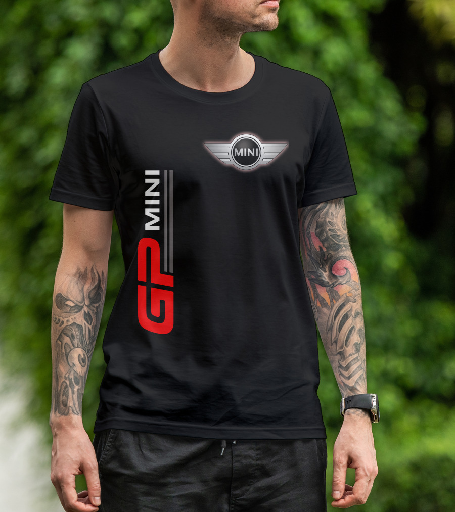 Mini Gp Wing Badge Red Vertical Line T-Shirt