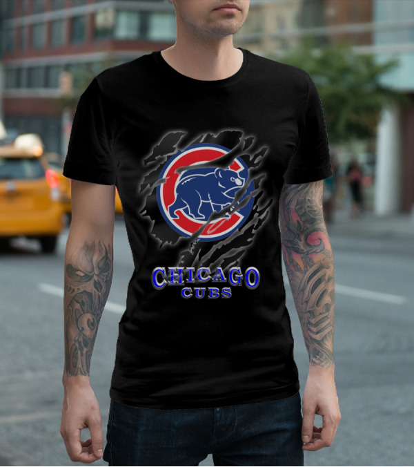 Chicago Cubs Bear Logo T-Shirt