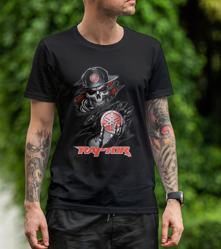Raptor14 Yamaha Skull And Hat T-Shirt