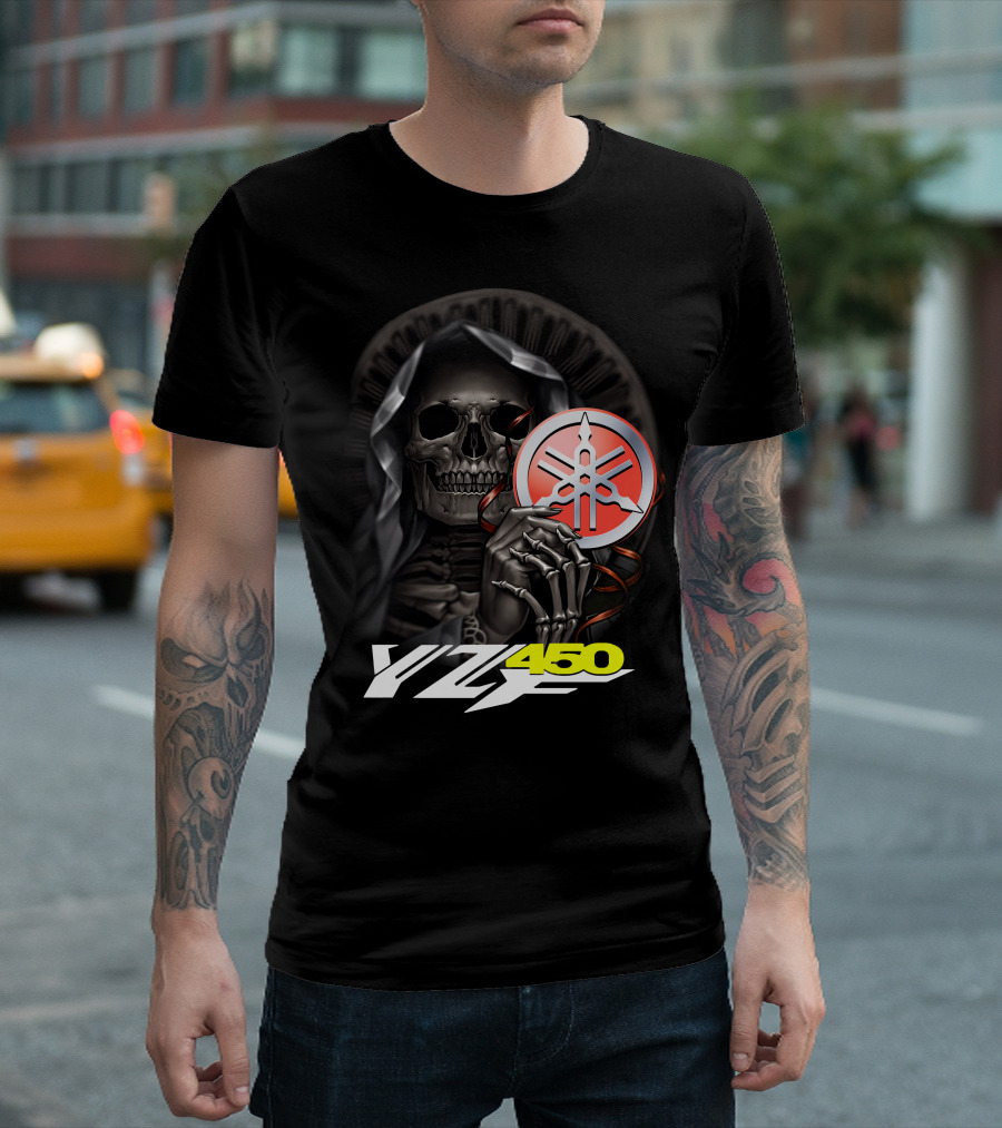 Yamaha Yzf 450 Skull Holding T-Shirt