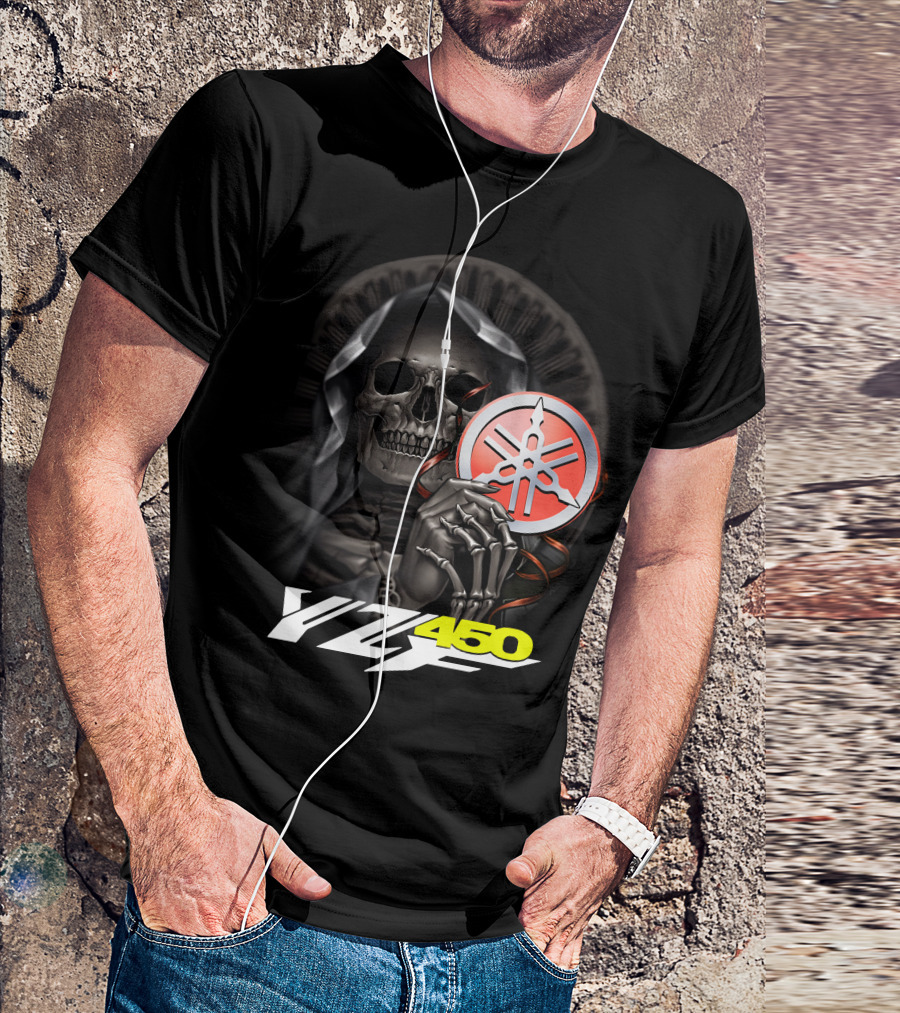 Yamaha Yzf 450 Skull Holding T-Shirt