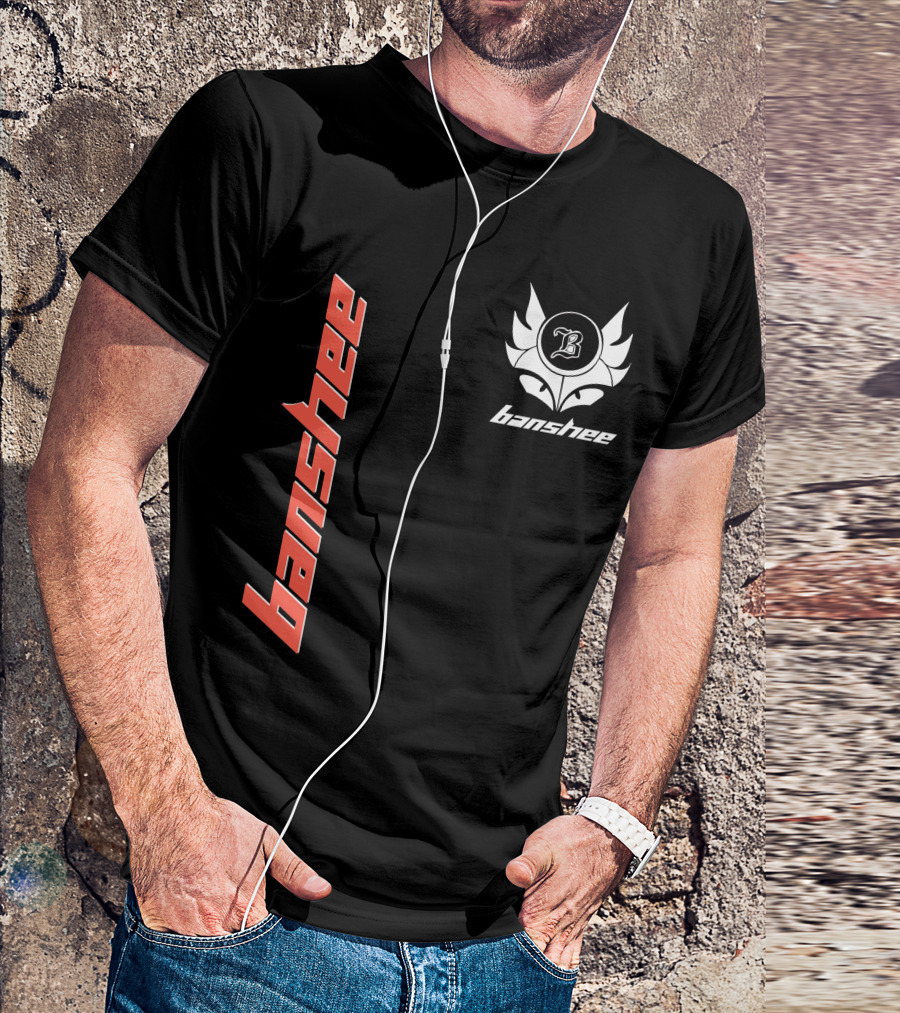 Banshee B2 Emblem Vertical Red T-Shirt