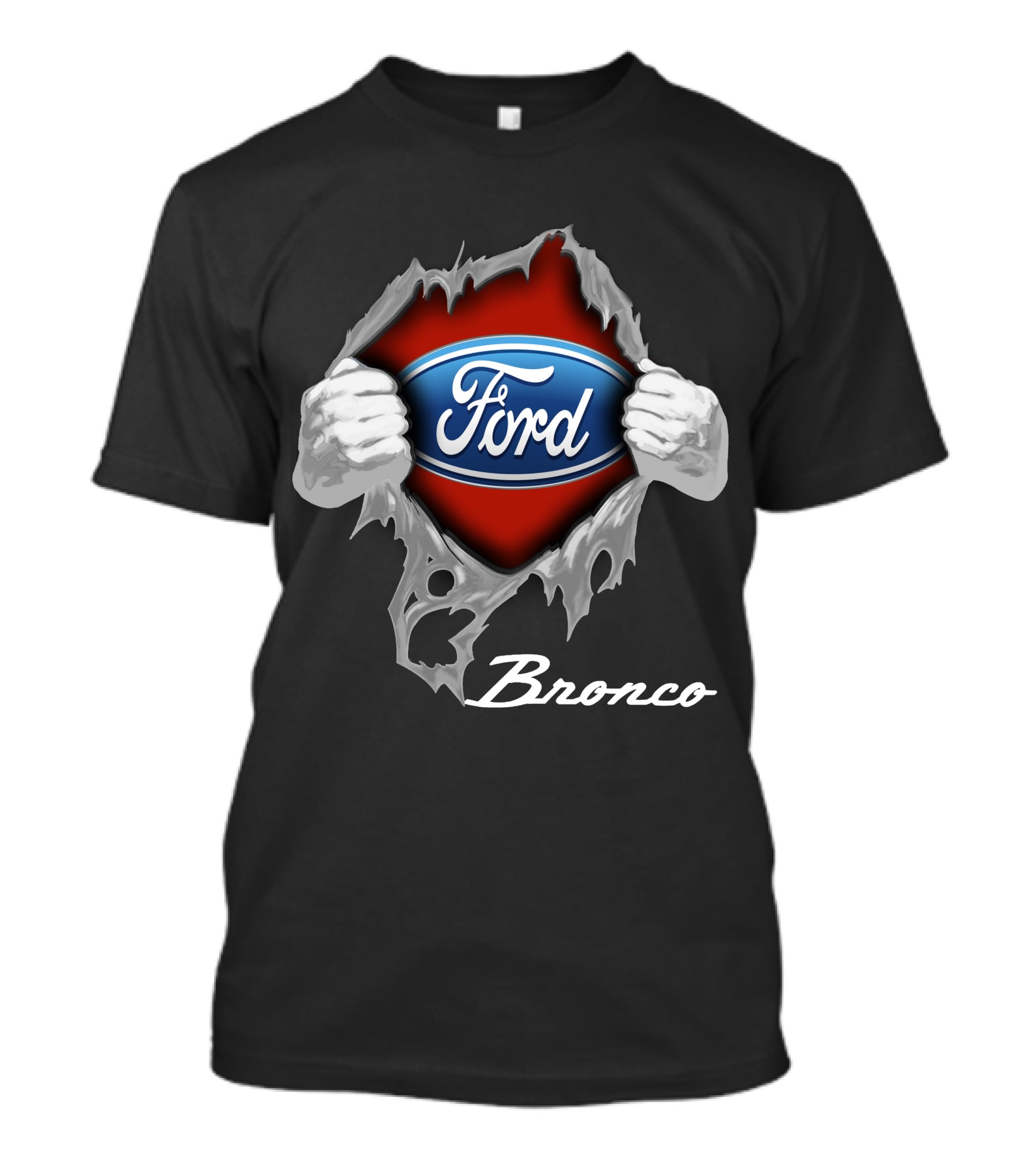Bronco Ford Emblem Superhero Reveal T-Shirt
