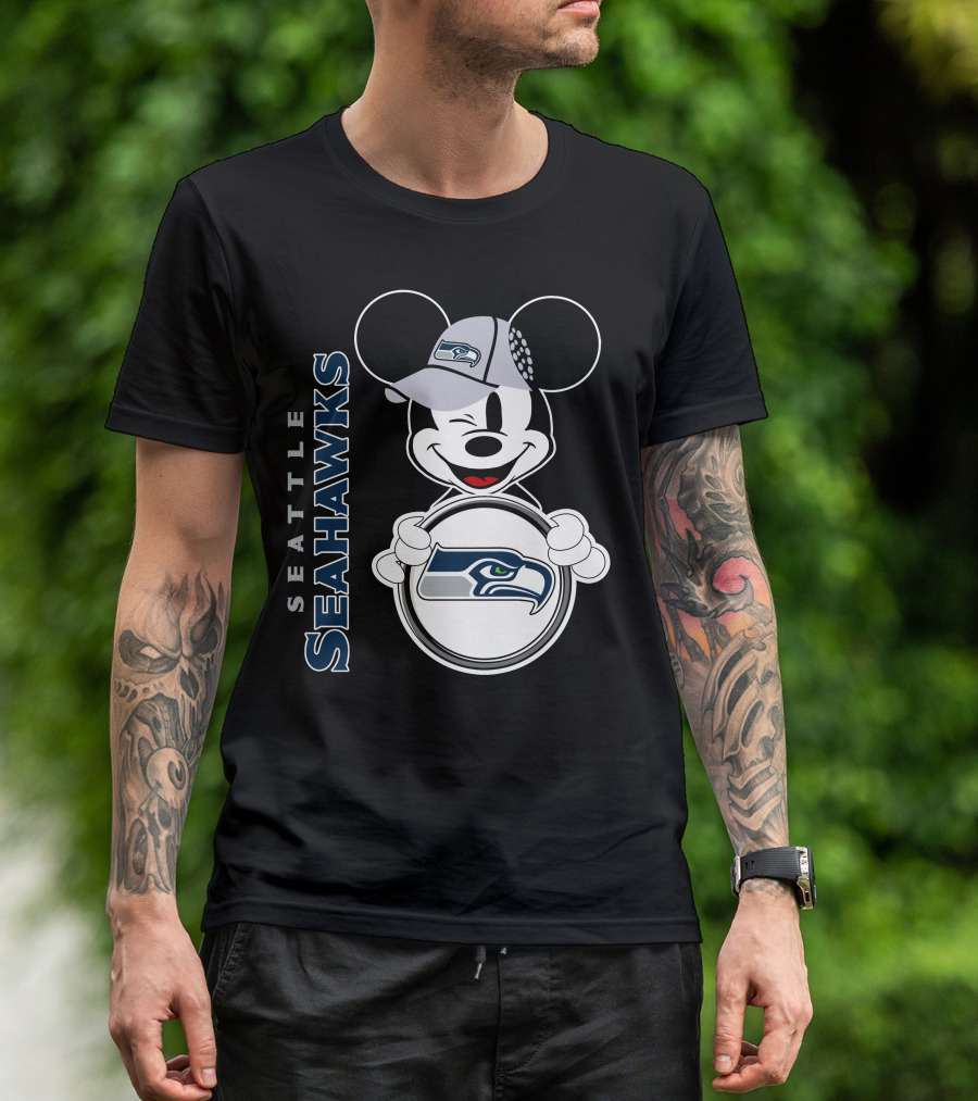 Seattle Seahawks Mickey Mouse Logo 3 T-Shirt